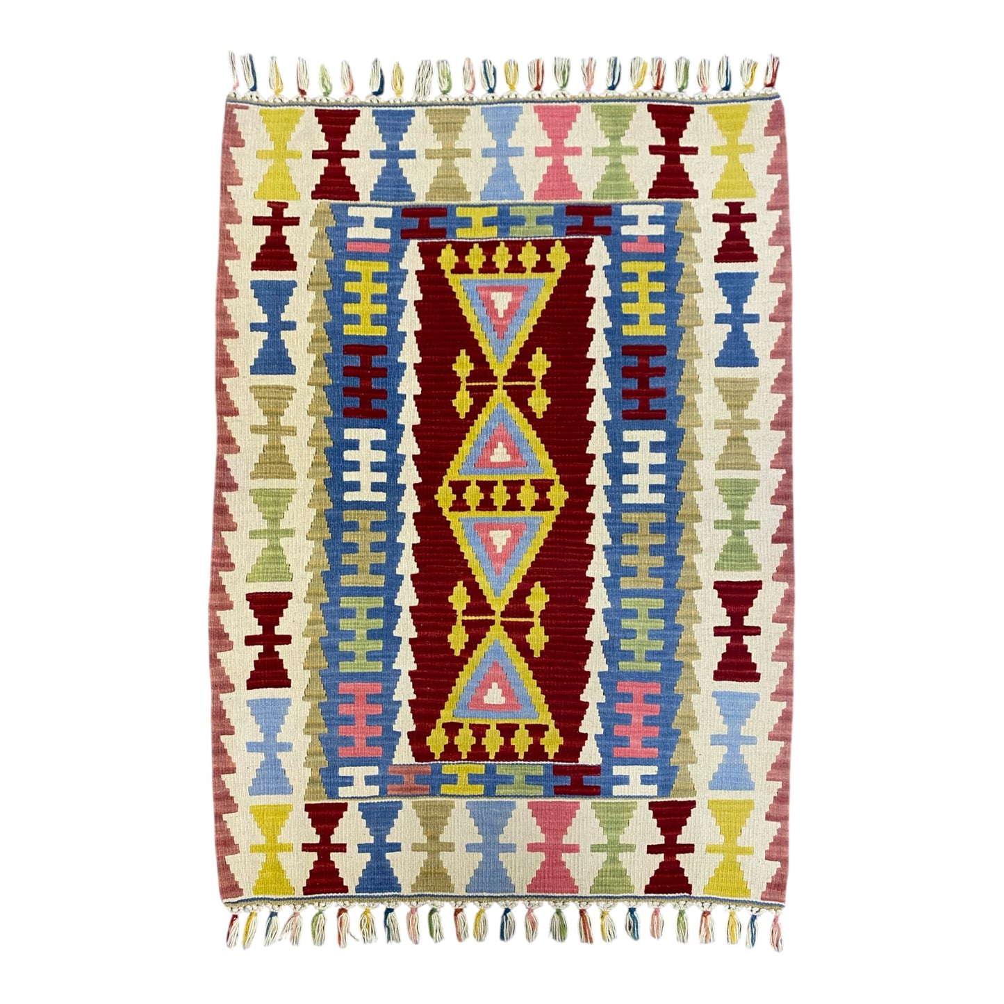 Wool Turkish Kayseri Kilim Rug - Kilim Art Gallery