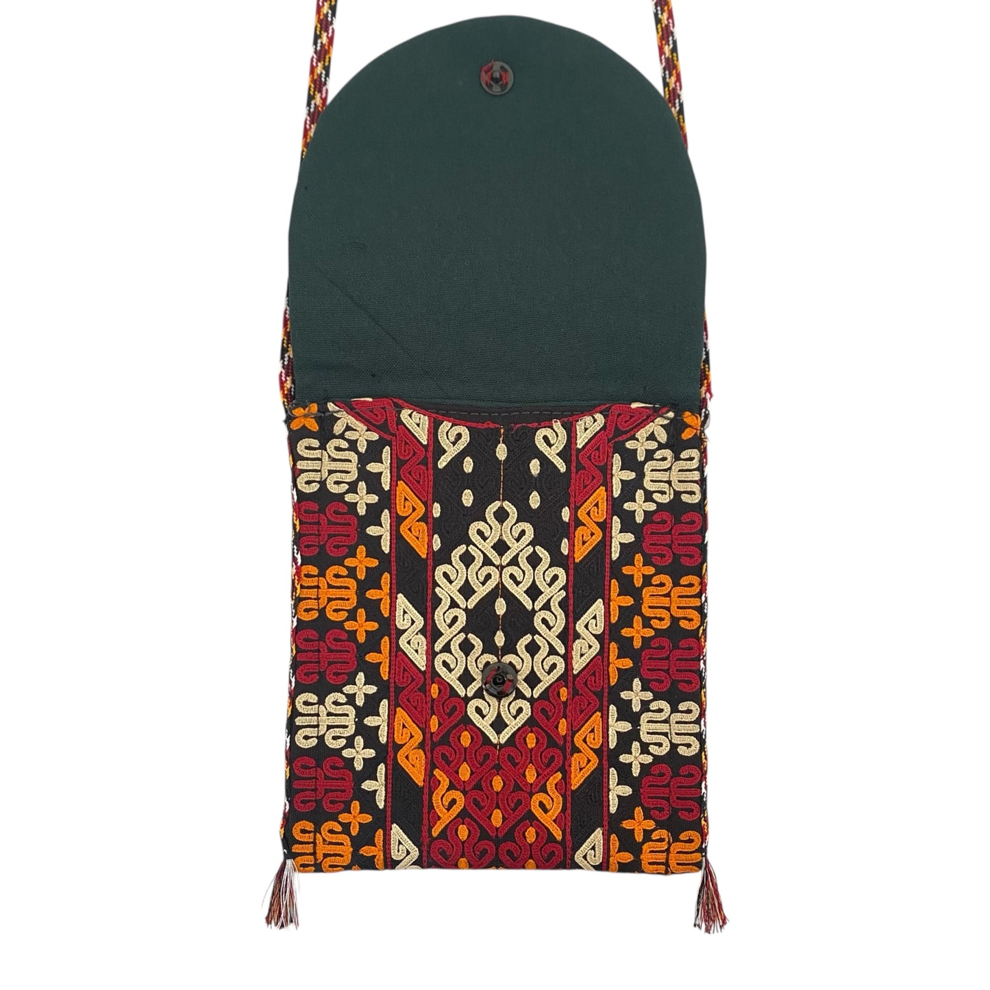 Yamut Turkmen Embroidered Textile Bag Pouch Purse - Kilim Art Gallery