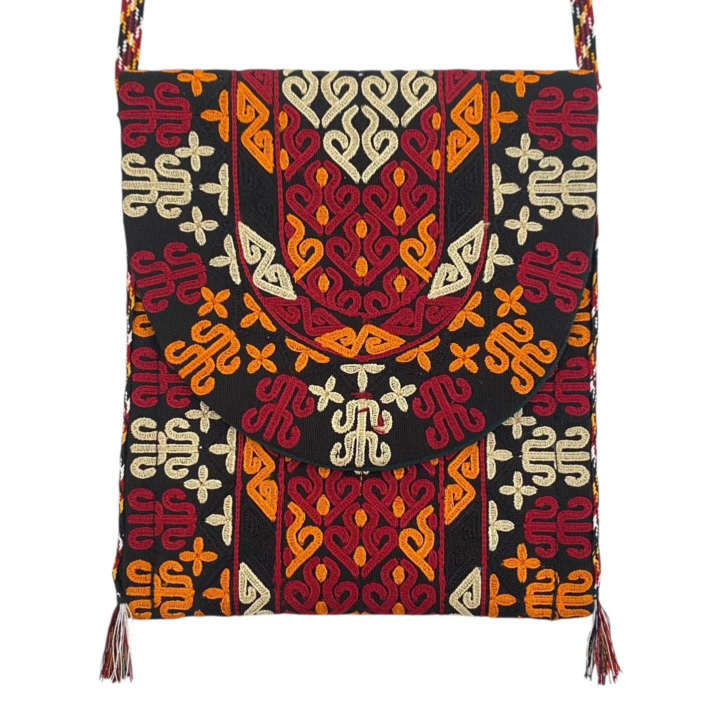 Yamut Turkmen Embroidered Textile Bag Pouch Purse - Kilim Art Gallery