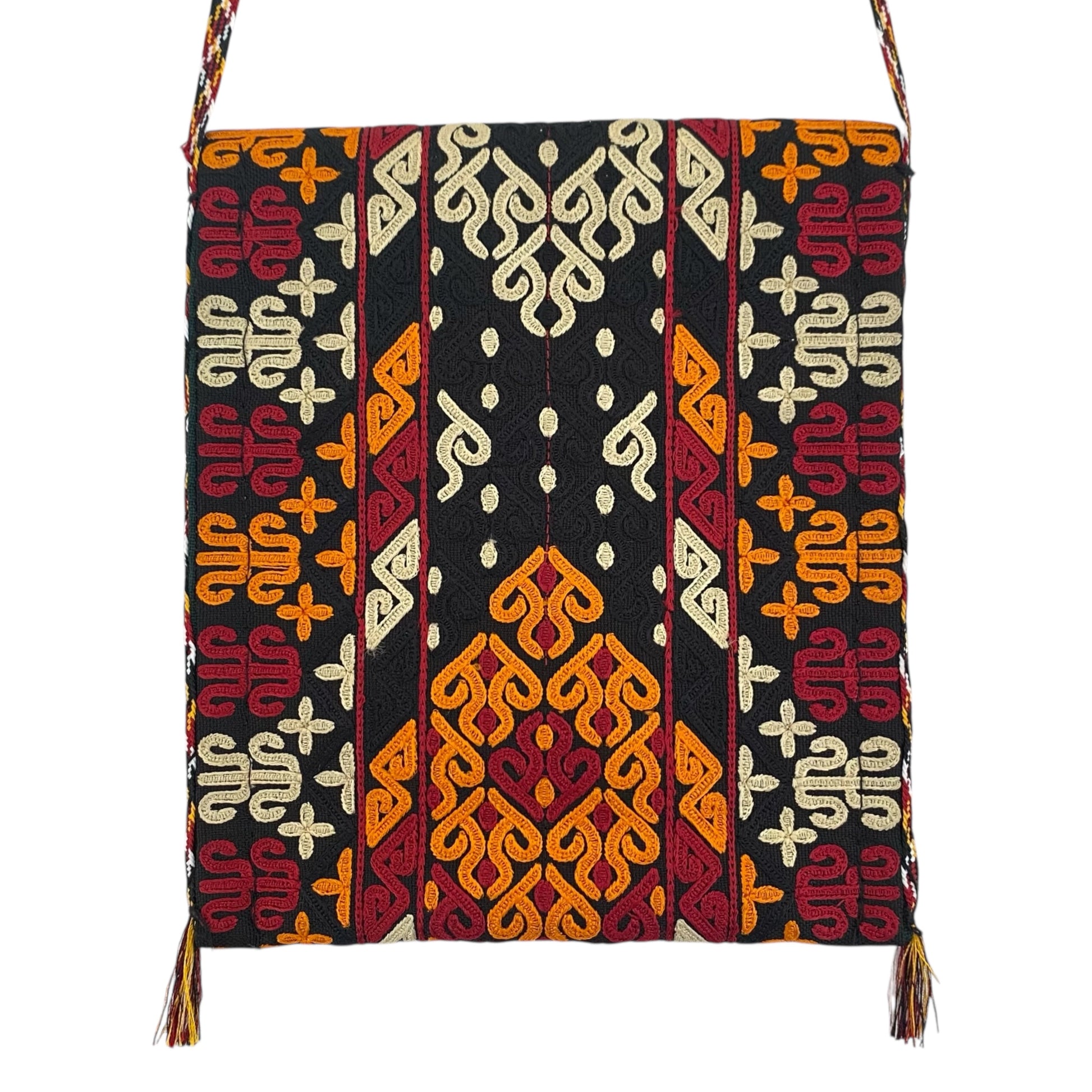 Yamut Turkmen Embroidered Textile Bag Pouch Purse - Kilim Art Gallery