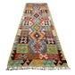 Yellow Purple Green Blue Kilim Runner Rug - Kilim Art Gallery
