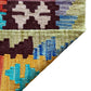 Yellow Purple Green Blue Kilim Runner Rug - Kilim Art Gallery