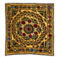 Yellow Square Suzani Textile Wall Hanging - Kilim Art Gallery