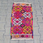 Pink Boho Small Turkish Nomadic Kilim Rug