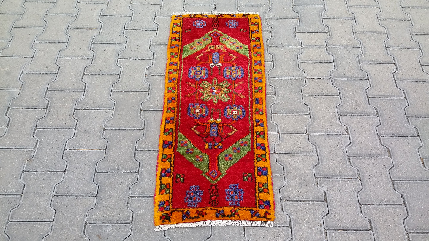 Turkish Tribal Nomadic Small Carpet Rug