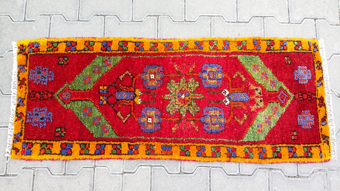 Turkish Tribal Nomadic Small Carpet Rug