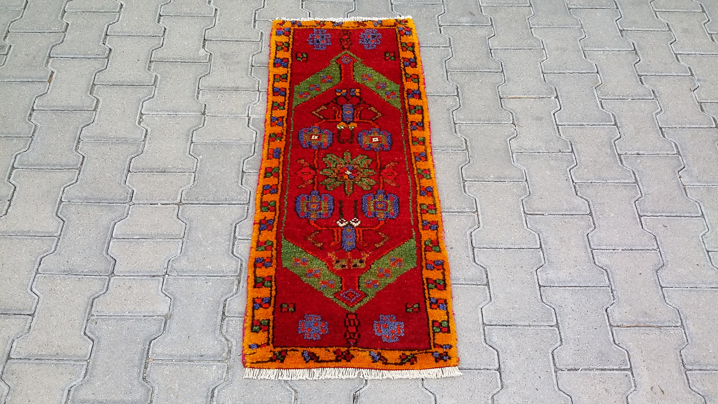 Turkish Tribal Nomadic Small Carpet Rug