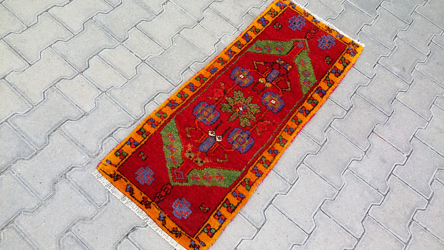 Turkish Tribal Nomadic Small Carpet Rug