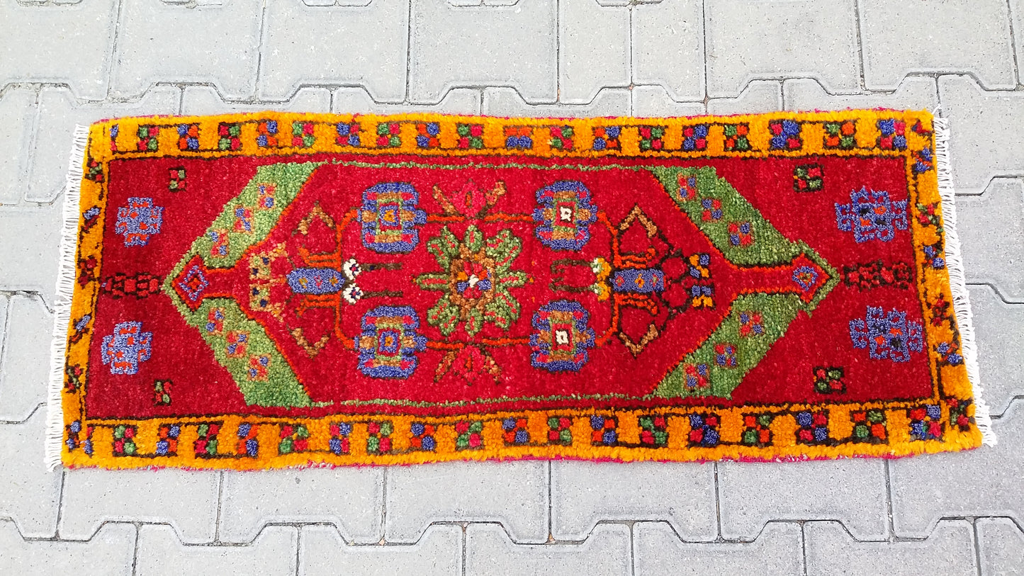 Turkish Tribal Nomadic Small Carpet Rug