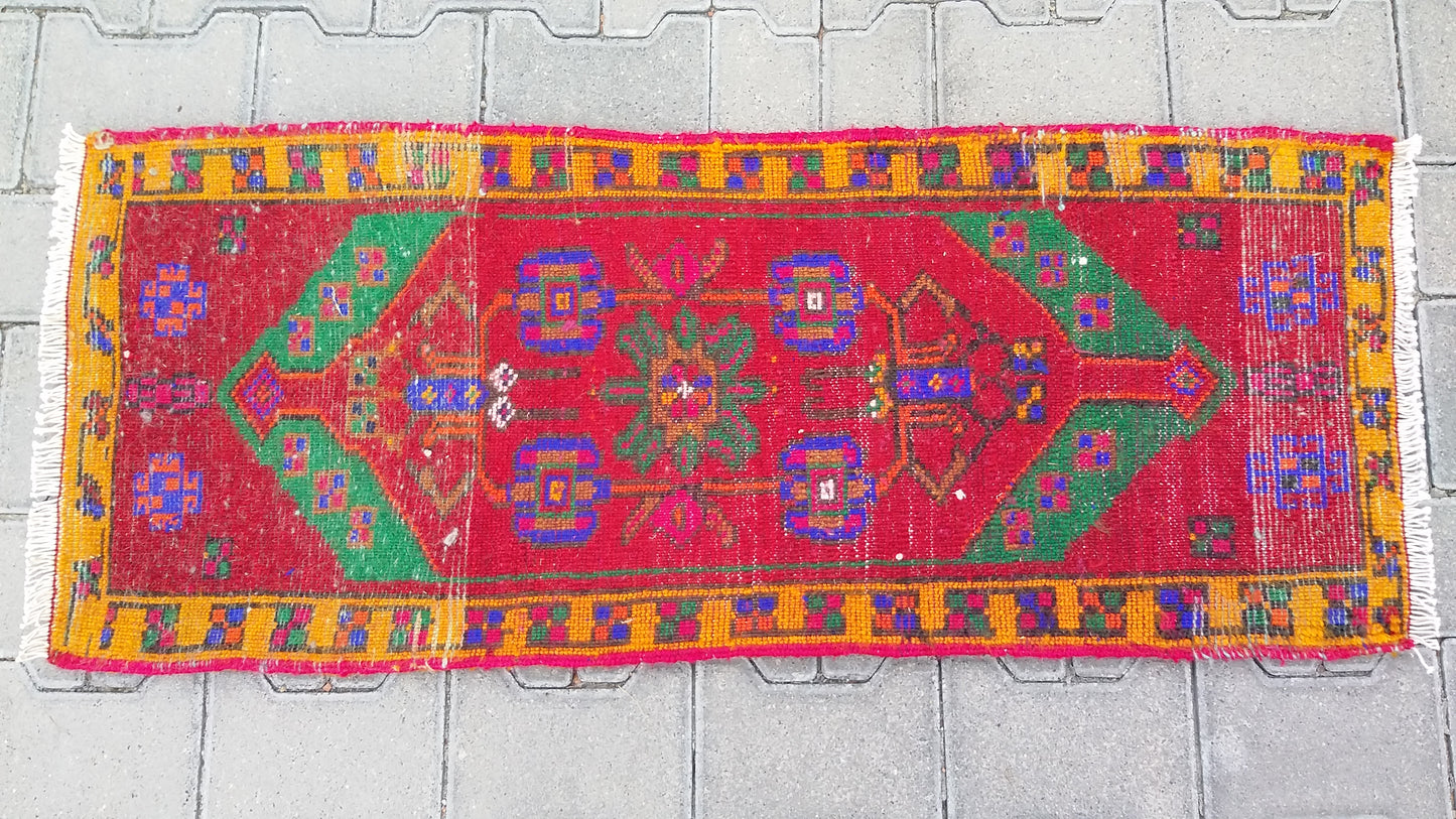 Turkish Tribal Nomadic Small Carpet Rug