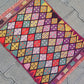 Small Colorful Boho Cicim Kilim Rug