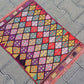 Small Colorful Boho Cicim Kilim Rug
