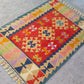 Red Color Handmade Turkish Kayseri Gomurgen Kilim