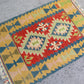 Small Turkish Kilim Rug Doormat Bathmat