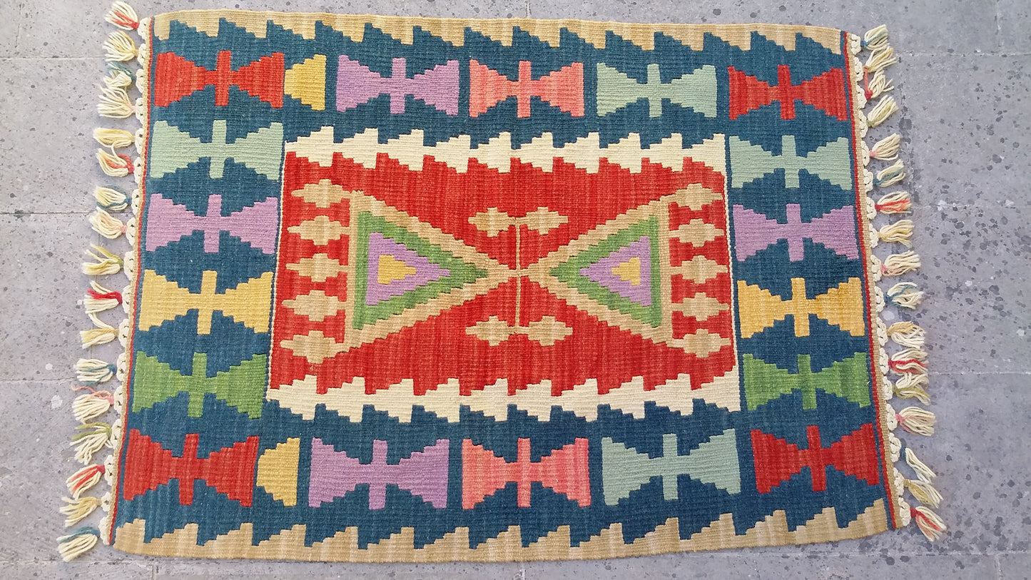 Pair of Twin Turkish Kilim Rugs