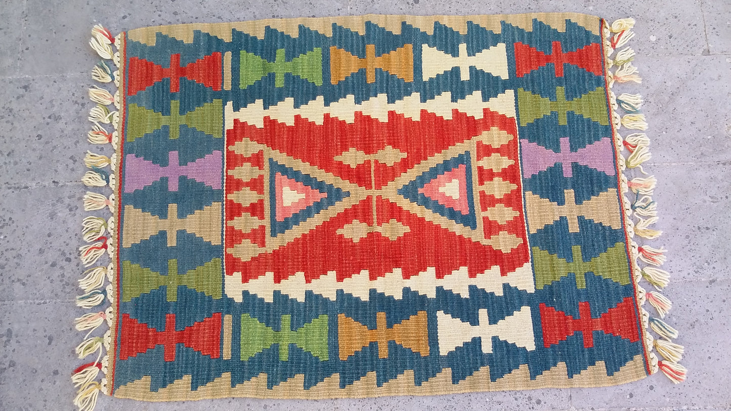 Pair of Twin Turkish Kilim Rugs