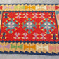 Red and Blue Turkish Kayseri Sariz Kilim Rug 3'x4'