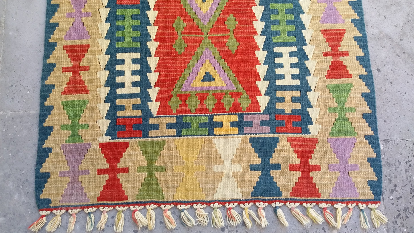 Handmade Turkish Kayseri Gomurgen Kilim Rug