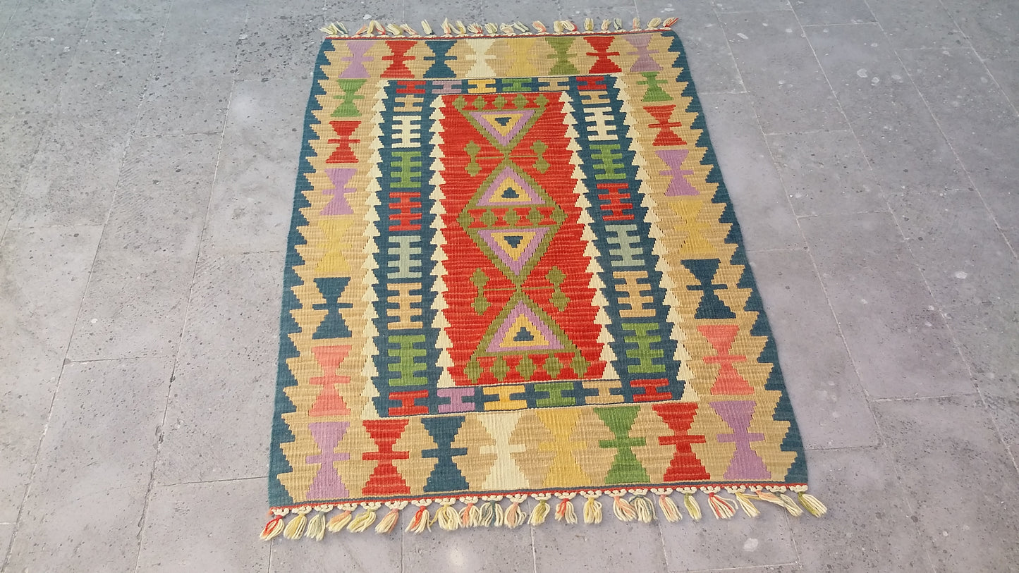 Handmade Turkish Kayseri Gomurgen Kilim Rug