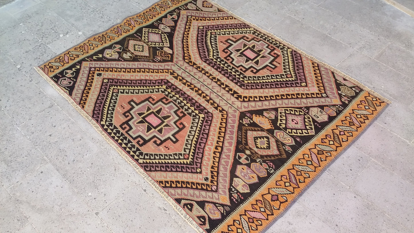 Tribal East Anatolian Erzurum Kilim Rug