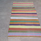 Colorful Striped Turkish Kilim Rug