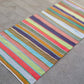 Colorful Striped Turkish Kilim Rug