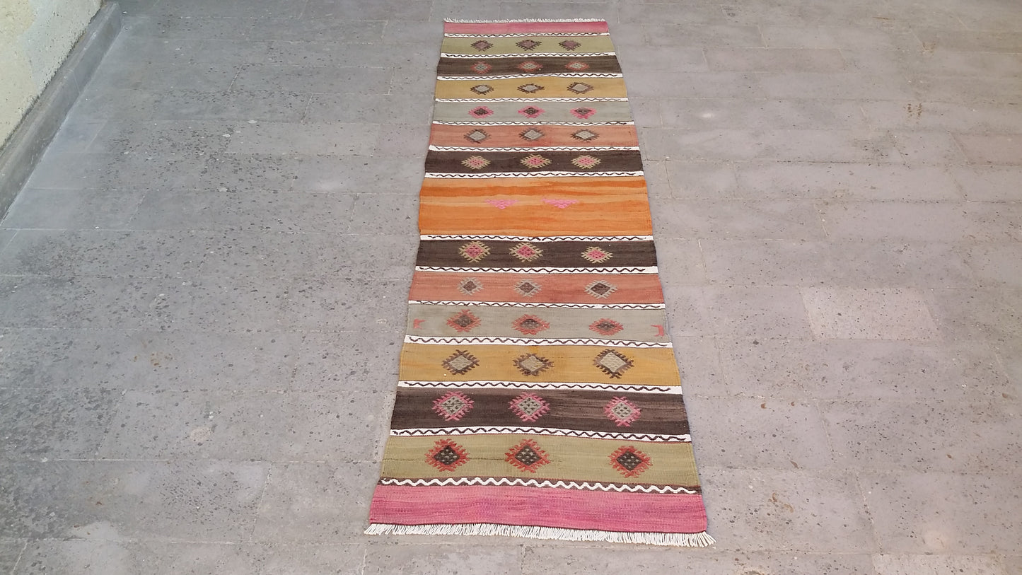 Nomadic Cicim Kilim Runner Jijim