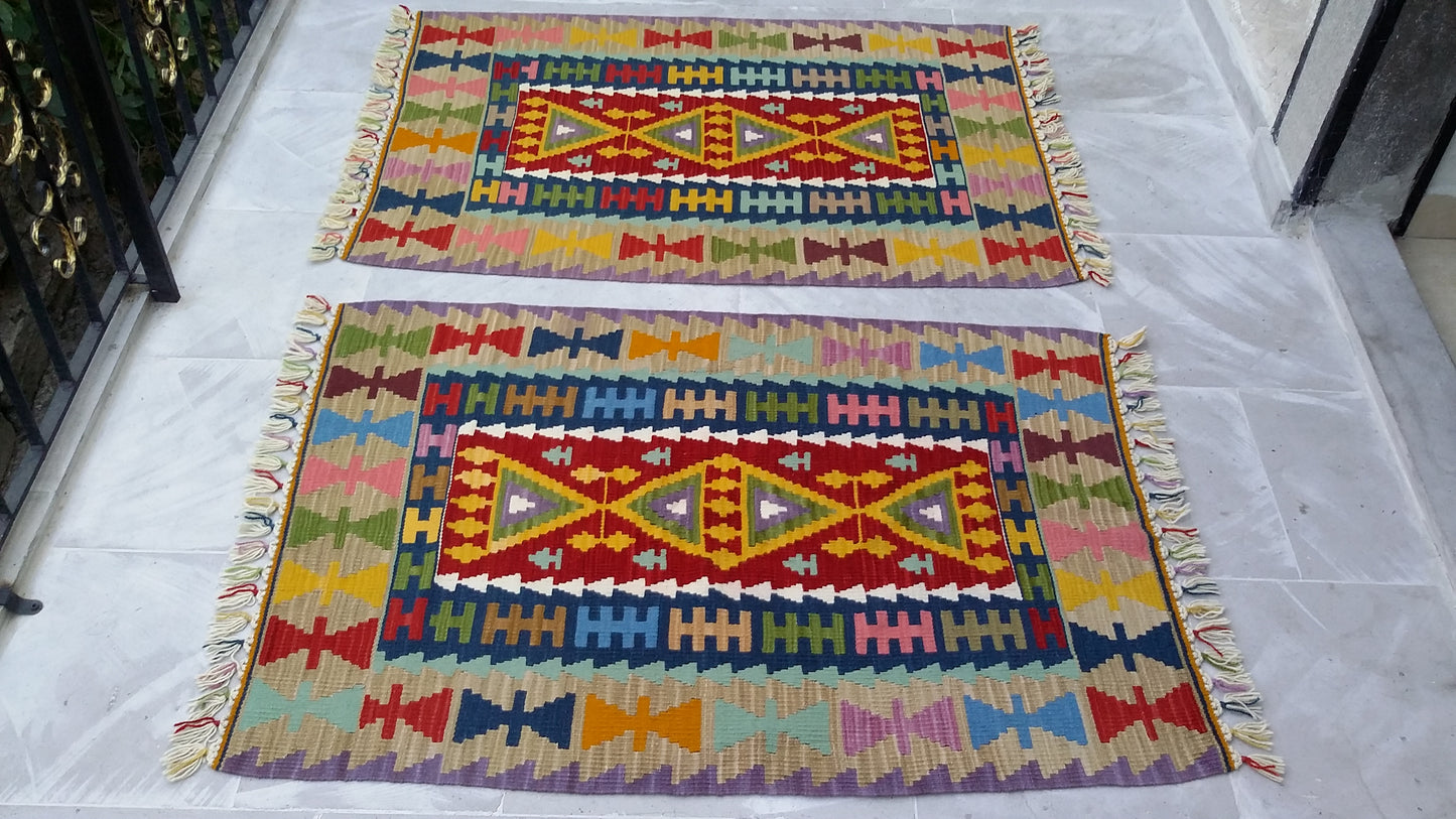 Twin Kayseri Gomurgen Kilim Rugs