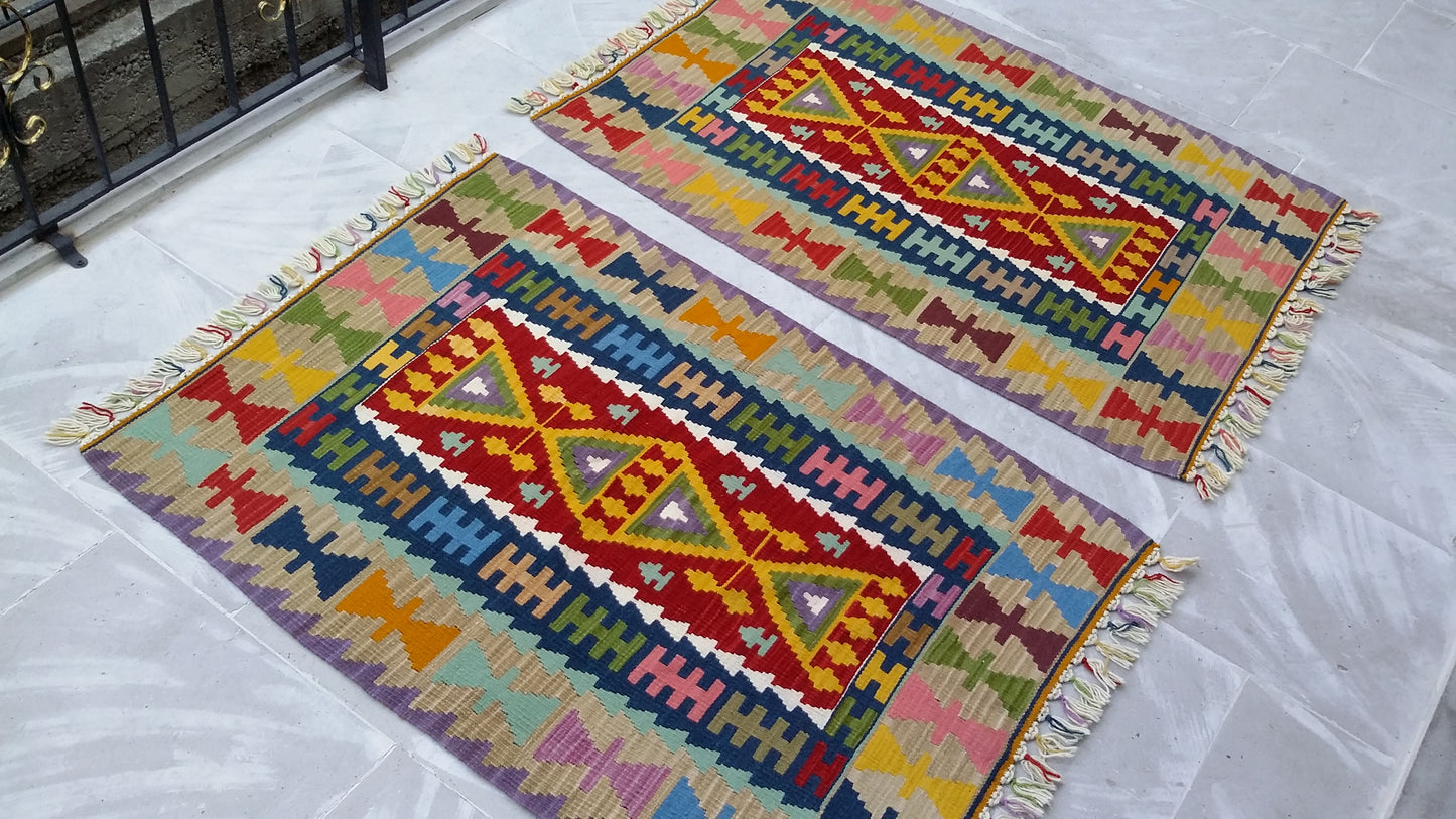 Twin Kayseri Gomurgen Kilim Rugs