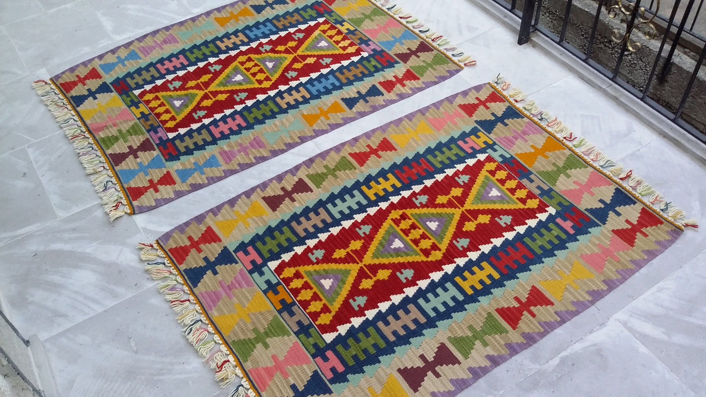 Twin Kayseri Gomurgen Kilim Rugs