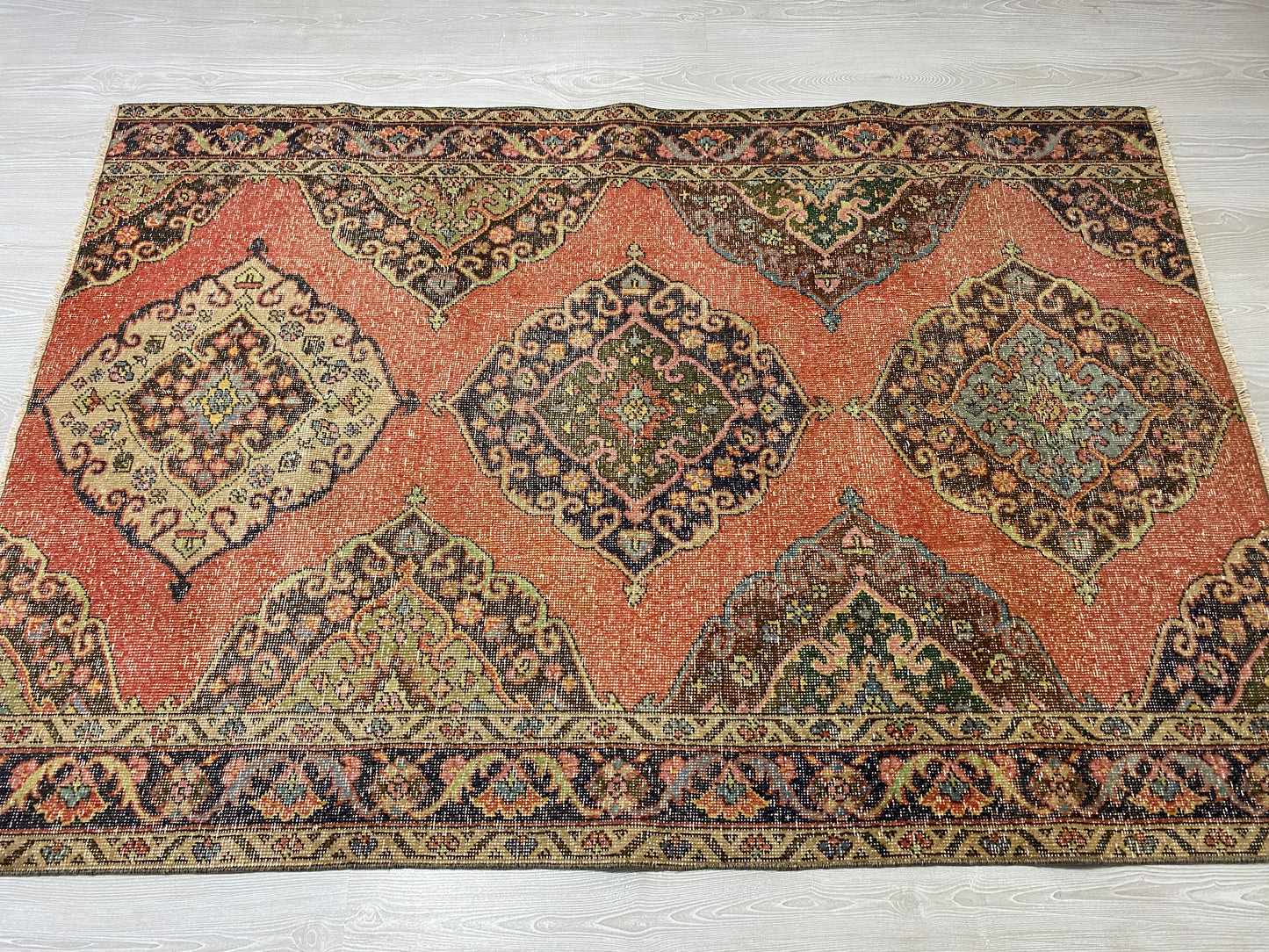 Vintage Turkish Oushak Carpet