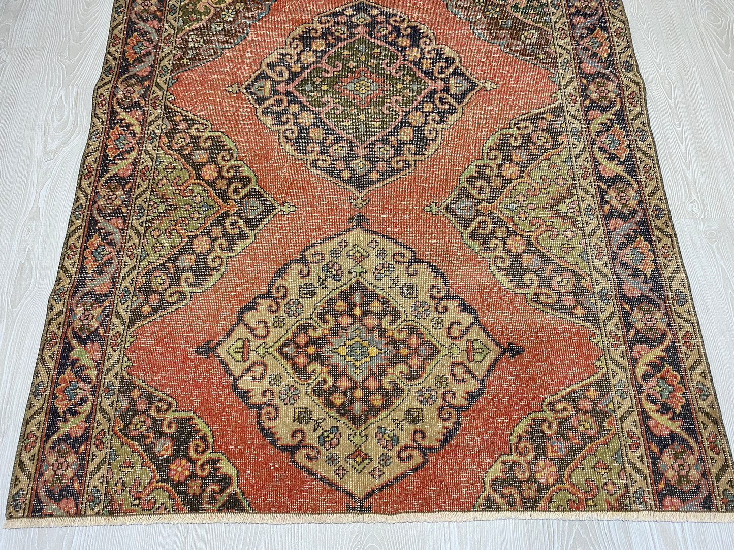 Vintage Turkish Oushak Carpet