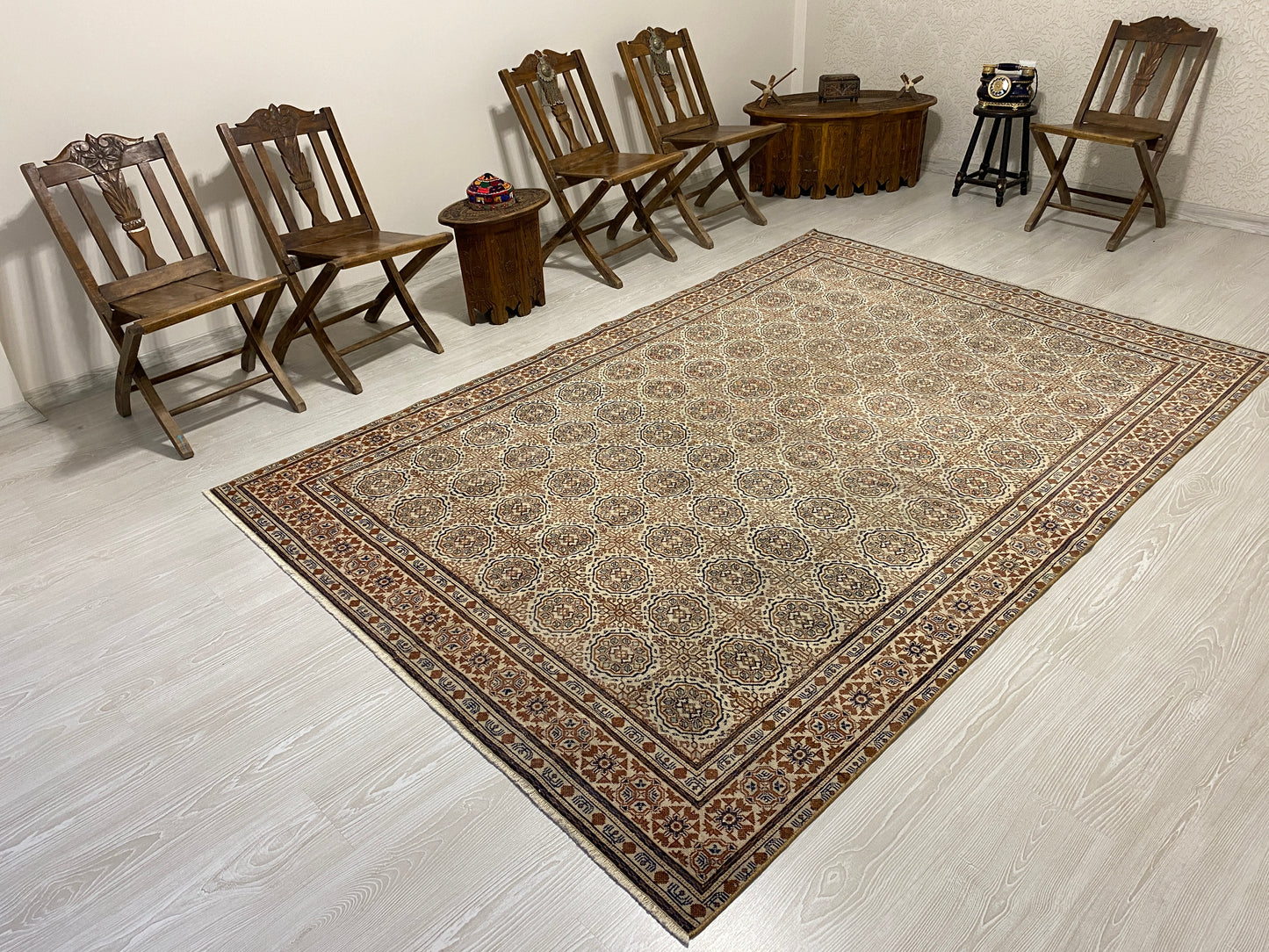 Vintage Turkish Kayseri Rug