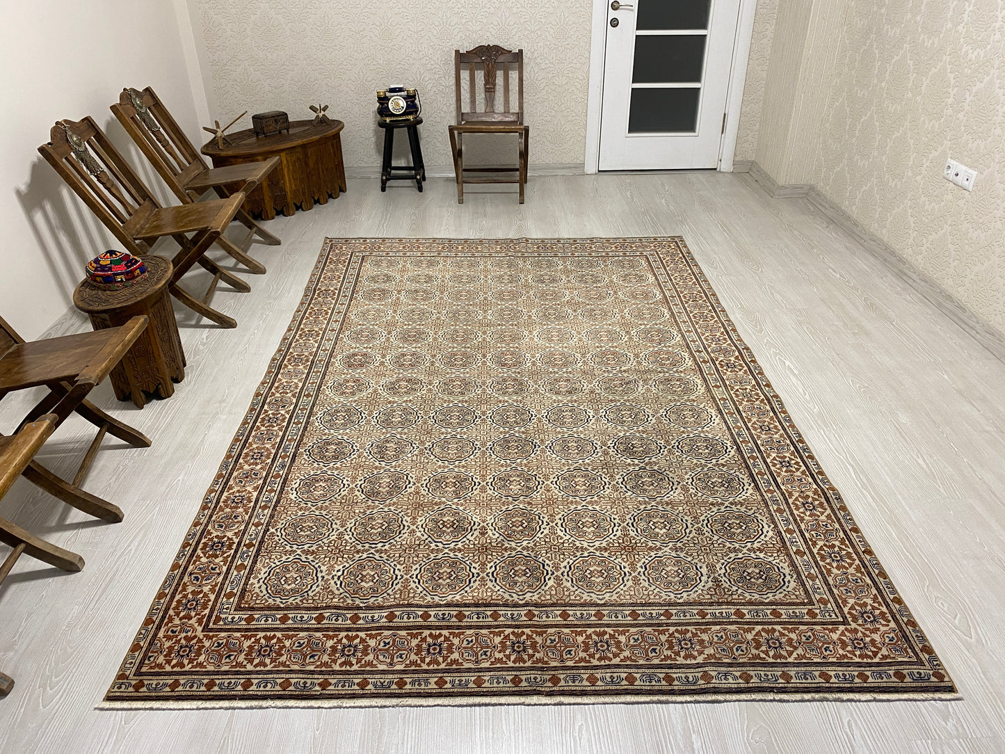 Vintage Turkish Kayseri Rug