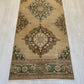 Extra Long Muted Color Turkish Oushak Runner Rug
