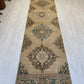 Extra Long Muted Color Turkish Oushak Runner Rug