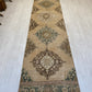 Extra Long Muted Color Turkish Oushak Runner Rug