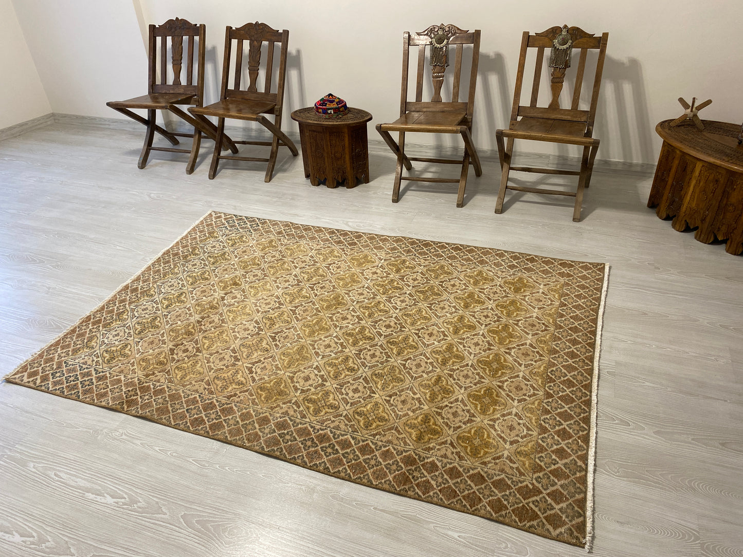 Neutral Turkish Urgup Carpet Rug