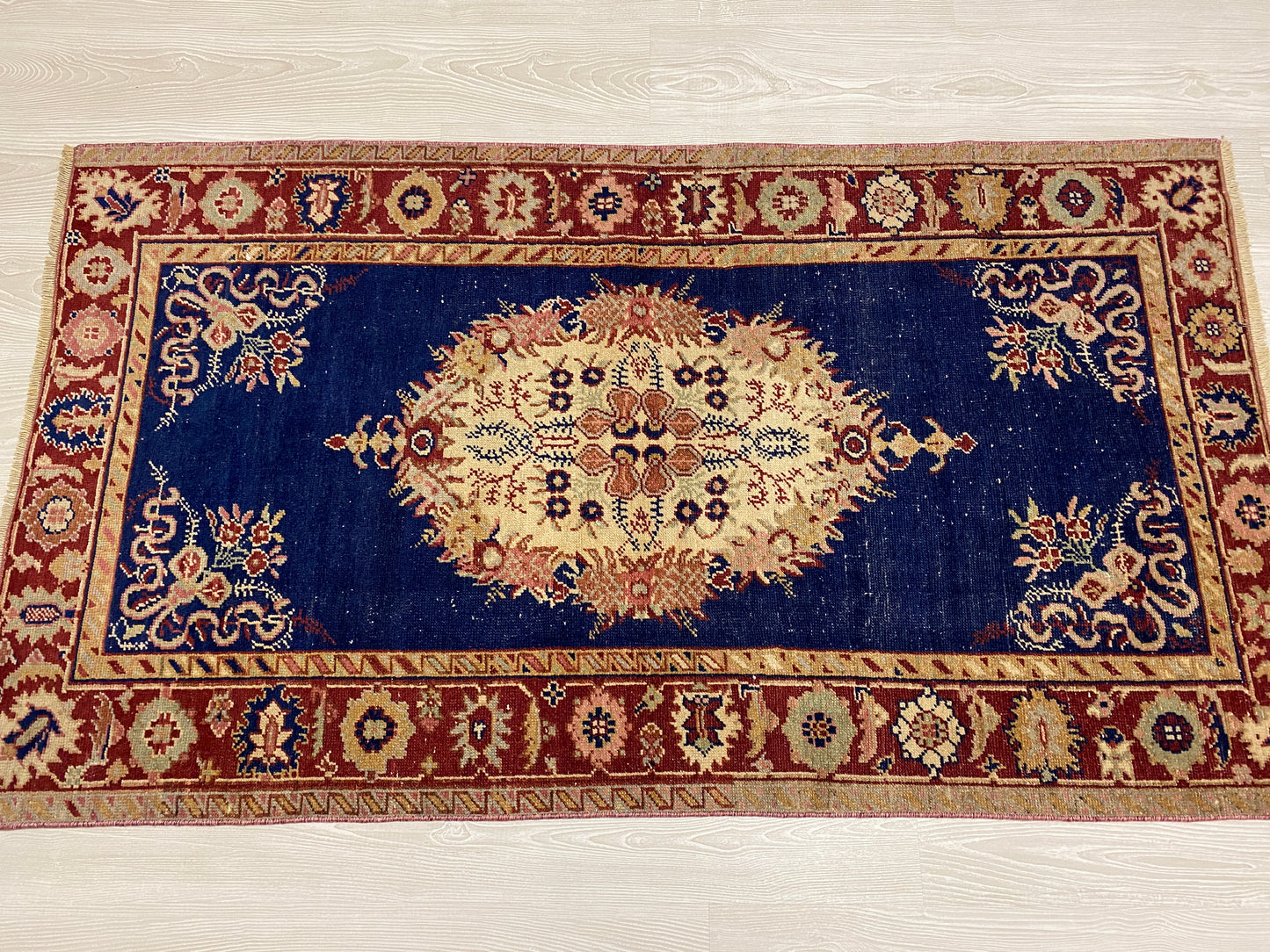 Navy Blue Antique Turkish Guney Carpet Rug