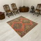 Square Shape Vintage Turkish Oushak Rug