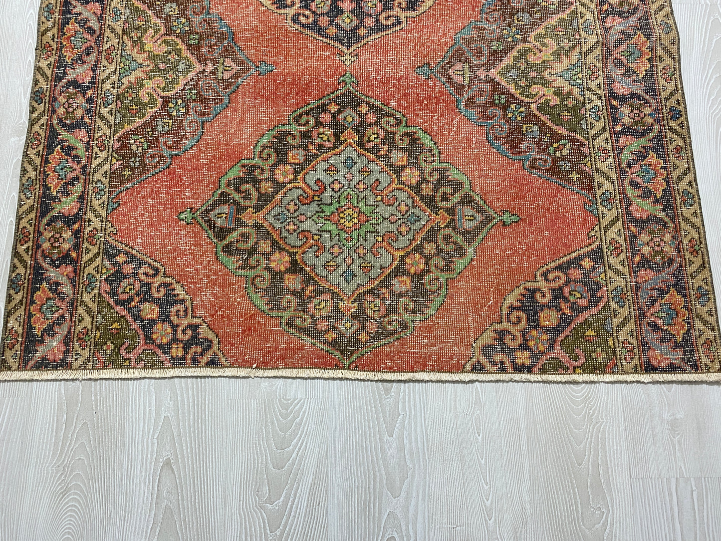 Square Shape Vintage Turkish Oushak Rug