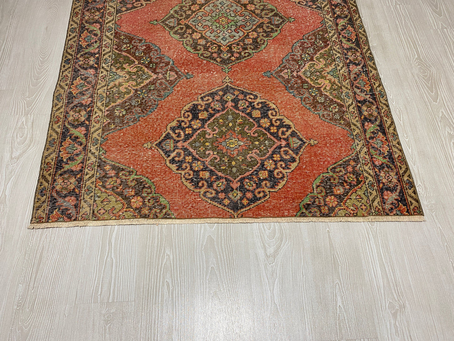 Square Shape Vintage Turkish Oushak Rug