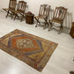 Terracotta Vintage Turkish Oushak Carpet Rug