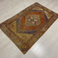Terracotta Vintage Turkish Oushak Carpet Rug