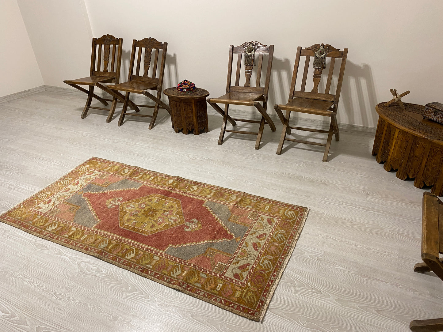 Burgundy Turkish Tribal Rug