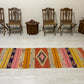 Aztec Design West Anatolian Turkish Kilim Runner Rug