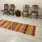 Aztec Design West Anatolian Turkish Kilim Runner Rug