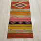 Aztec Design West Anatolian Turkish Kilim Runner Rug