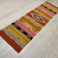 Aztec Design West Anatolian Turkish Kilim Runner Rug