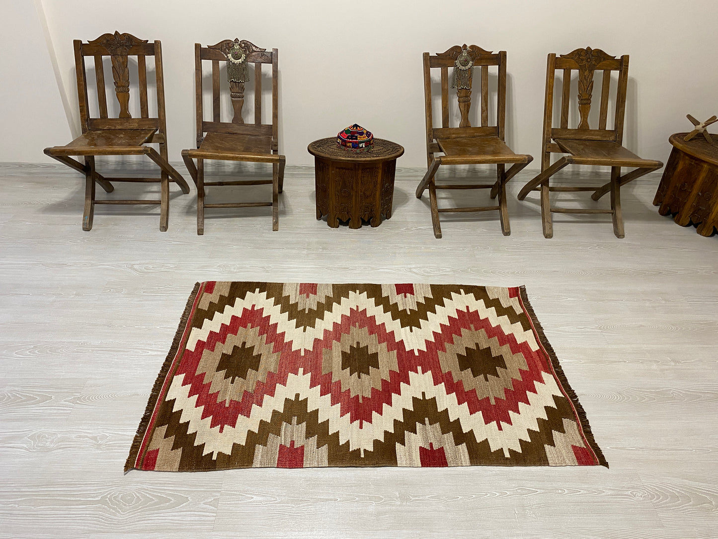 Geometric Eye Dazzler Kilim Rug